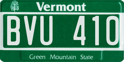 VT license plate BVU410