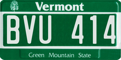 VT license plate BVU414
