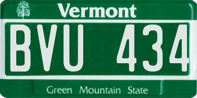 VT license plate BVU434