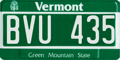VT license plate BVU435