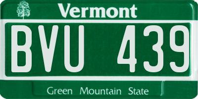 VT license plate BVU439