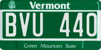 VT license plate BVU440