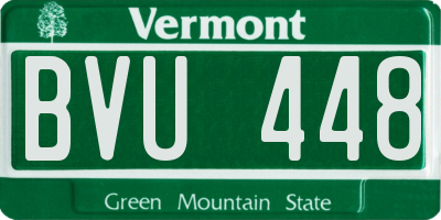 VT license plate BVU448