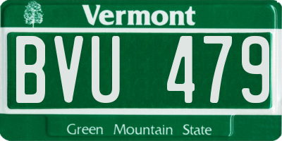 VT license plate BVU479