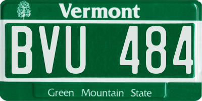 VT license plate BVU484