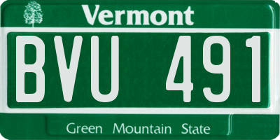 VT license plate BVU491