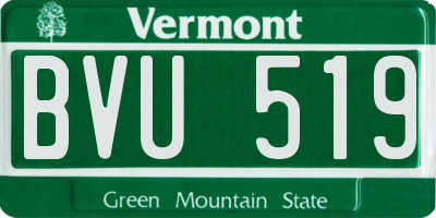 VT license plate BVU519