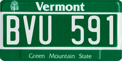 VT license plate BVU591