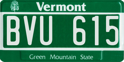 VT license plate BVU615