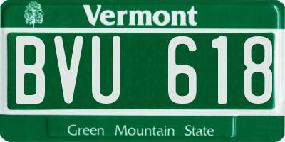 VT license plate BVU618