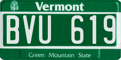 VT license plate BVU619