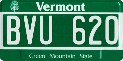 VT license plate BVU620
