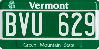 VT license plate BVU629