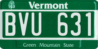 VT license plate BVU631