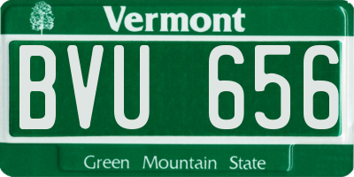 VT license plate BVU656