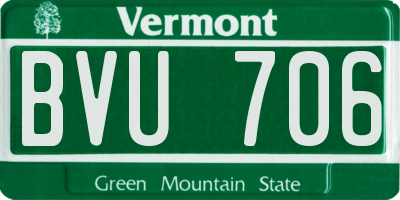 VT license plate BVU706