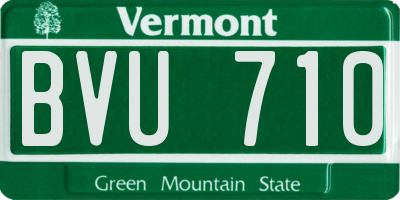 VT license plate BVU710