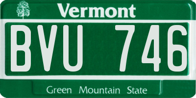 VT license plate BVU746