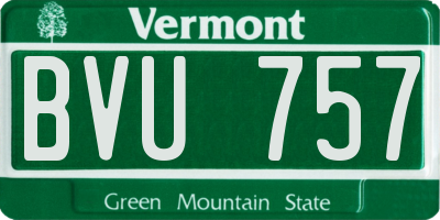 VT license plate BVU757