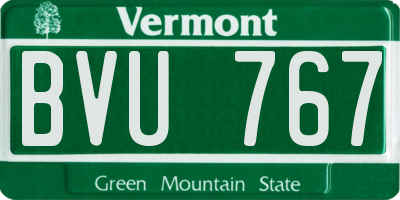 VT license plate BVU767