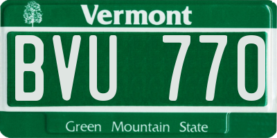 VT license plate BVU770