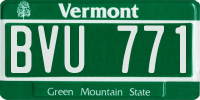 VT license plate BVU771