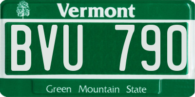 VT license plate BVU790