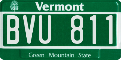 VT license plate BVU811