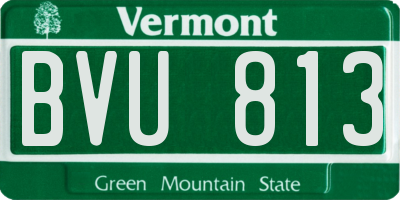 VT license plate BVU813