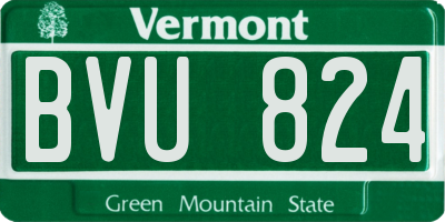VT license plate BVU824