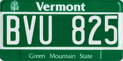 VT license plate BVU825