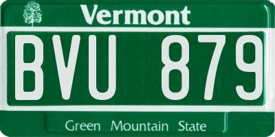 VT license plate BVU879