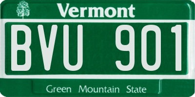 VT license plate BVU901