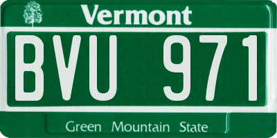 VT license plate BVU971