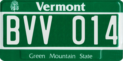 VT license plate BVV014