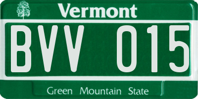 VT license plate BVV015