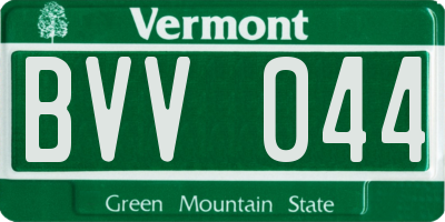 VT license plate BVV044