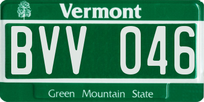 VT license plate BVV046