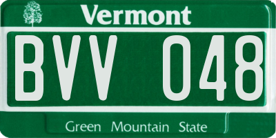 VT license plate BVV048