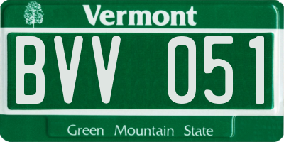 VT license plate BVV051