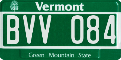 VT license plate BVV084