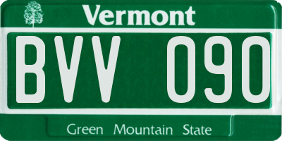 VT license plate BVV090