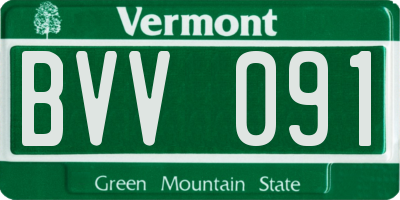 VT license plate BVV091