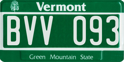VT license plate BVV093