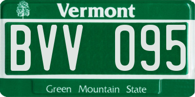 VT license plate BVV095