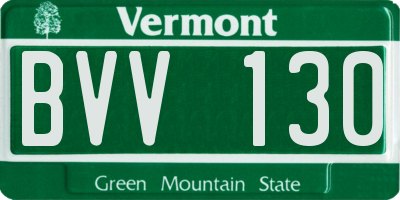 VT license plate BVV130