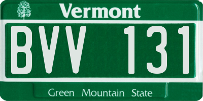 VT license plate BVV131