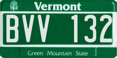 VT license plate BVV132