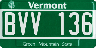 VT license plate BVV136