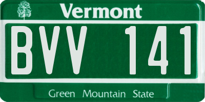 VT license plate BVV141